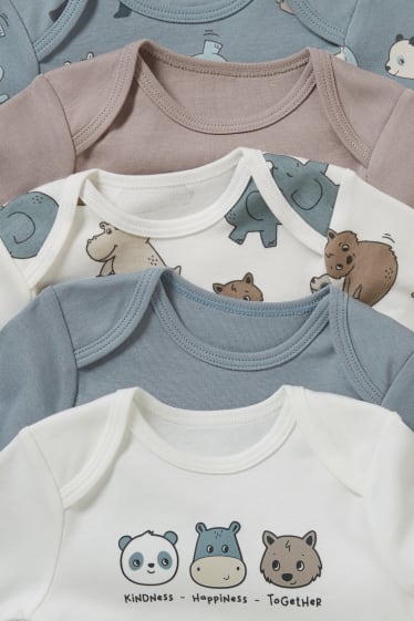 Bébés - Lot de 5 - bodies pour bébé - blanc