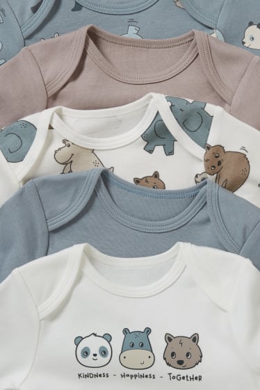 Bébés garçons - Lot de 5 - bodies pour bébé - blanc