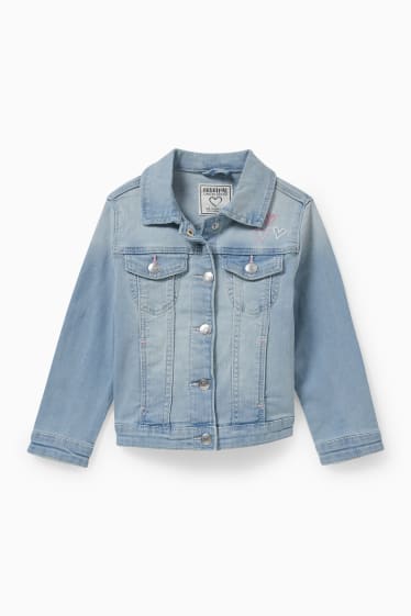 Kinder Mädchen - Einhorn - Jeansjacke - helljeansblau