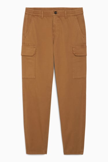 Men - Cargo trousers - regular fit - light brown