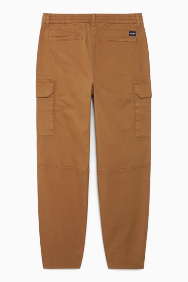 Hommes - Pantalon cargo - regular fit - marron clair