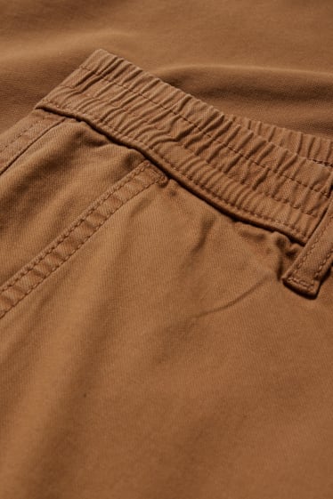 Hommes - Pantalon cargo - regular fit - marron clair