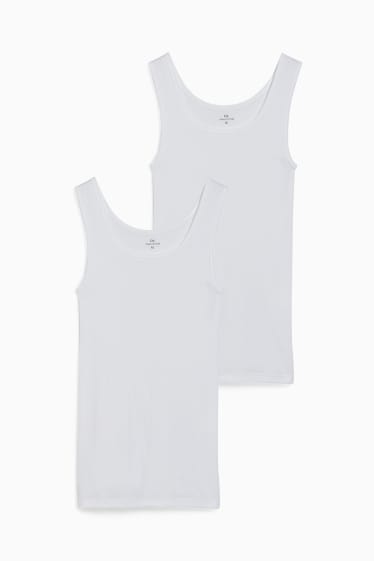 Men - Multipack of 2 - vest - Pima cotton - white