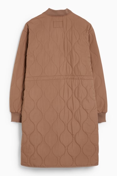 Women - Quilted coat - brown
