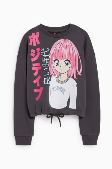 Kinder Mädchen - Sweatshirt - dunkelgrau