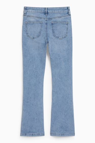 Enfants filles - Jean à jambe évasée - jean bleu clair