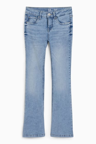 Enfants filles - Jean à jambe évasée - jean bleu clair