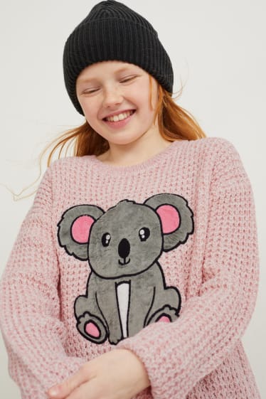 Children Girls - Jumper - rose