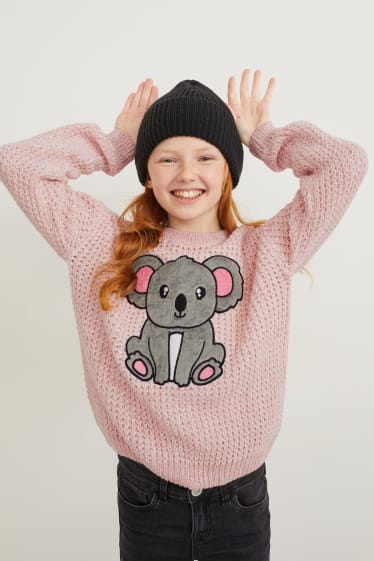 Children Girls - Jumper - rose