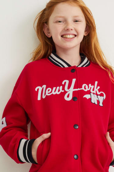 Enfants filles - Veste en molleton - rouge
