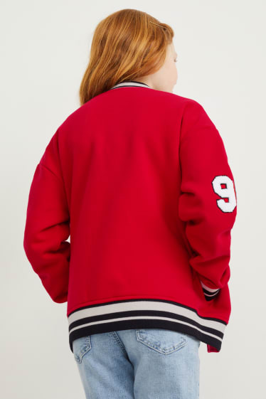 Enfants filles - Veste en molleton - rouge