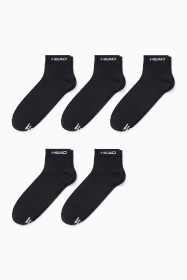 Men - HEAD - multipack of 5 - short socks - black