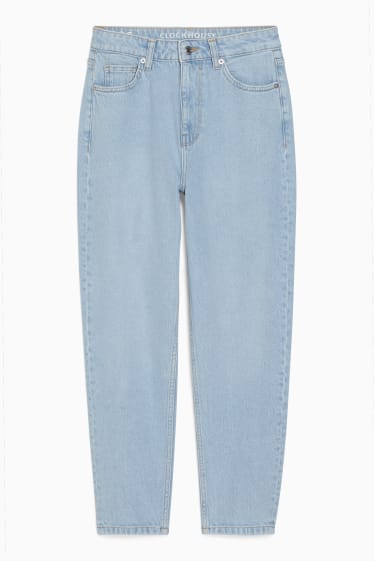 Women - CLOCKHOUSE - mom jeans - high waist - denim-light blue