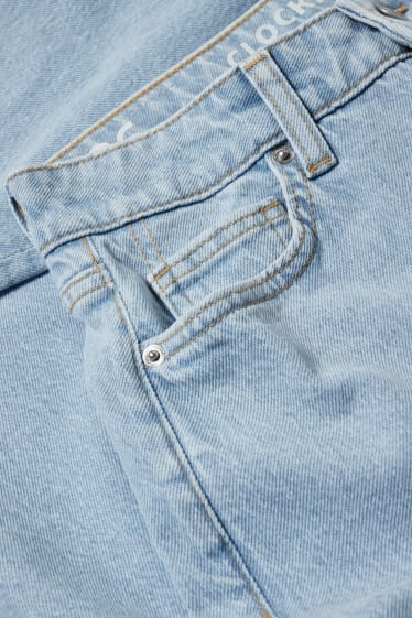Dona - CLOCKHOUSE - mom jeans - high waist - texà blau clar