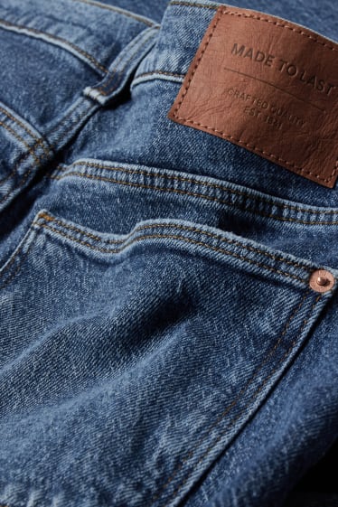 Women - Straight jeans - high waist - LYCRA® - blue denim