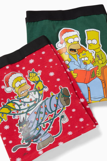 Pánské - Multipack 2 ks - vánoční boxerky - Simpsonovi - zelená