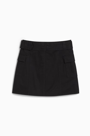 Teens & young adults - CLOCKHOUSE - mini skirt with belt - black