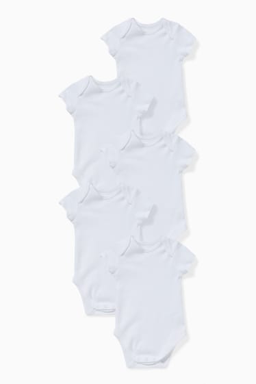 Babies - Multipack of 5 - baby bodysuit - white