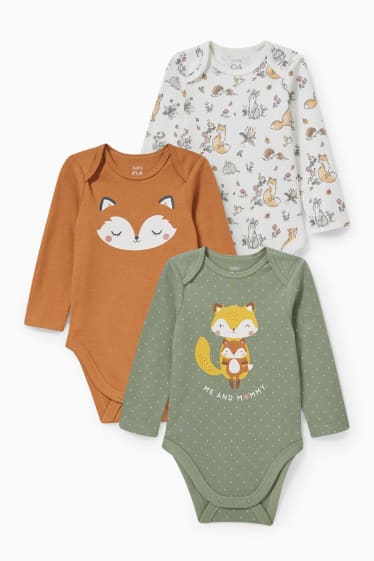 Baby: meisjes - Set van 3 - rompertje - havanna