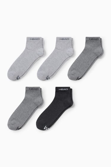 Herren - HEAD - Multipack 5er - Kurzsocken - schwarz / grau