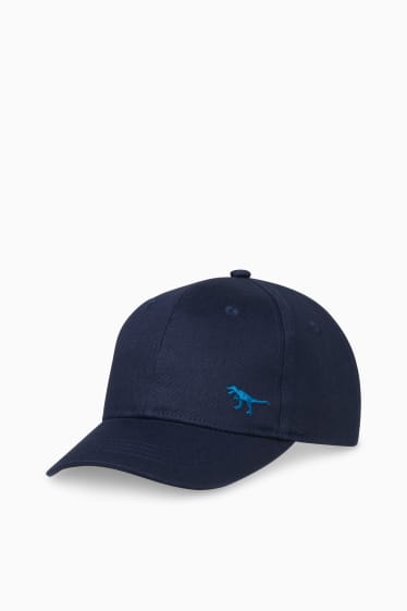 Niños - Dinosaurios - gorra de béisbol - azul oscuro