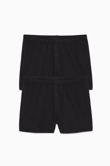 Men - Multipack of 2 - boxer shorts - jersey - black