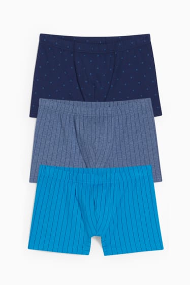 Hommes - Lot de 3 - boxers - bleu
