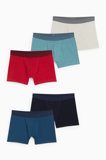 Hommes - Lot de 5 - boxers - bleu foncé