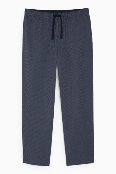 Home - Pantalons de pijama - de ratlles - blau fosc