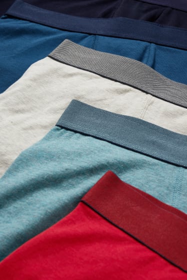 Hommes - Lot de 5 - boxers - bleu foncé