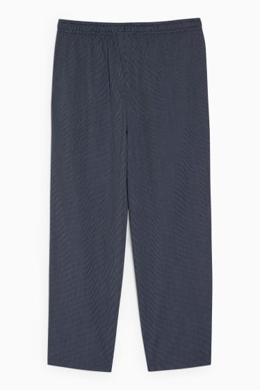 Hommes - Pantalon de pyjama - à rayures - bleu foncé