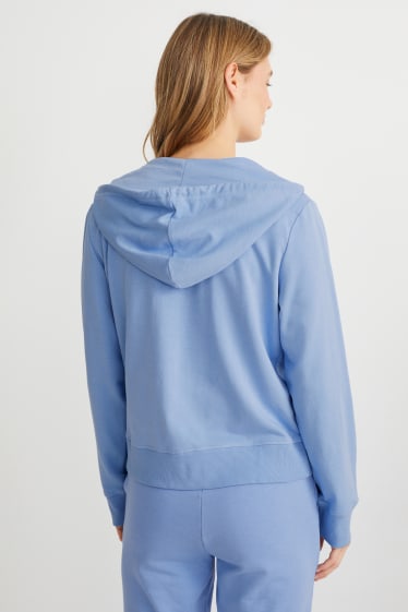 Femmes - Sweat basique à capuche - bleu clair