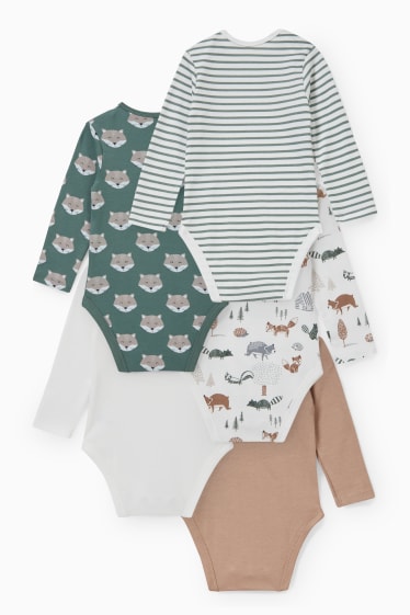 Unisex - Set van 5 - rompertje - groen