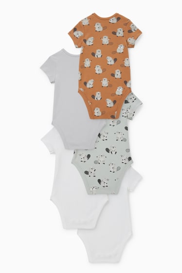 Babies - Multipack of 5 - baby bodysuit - white