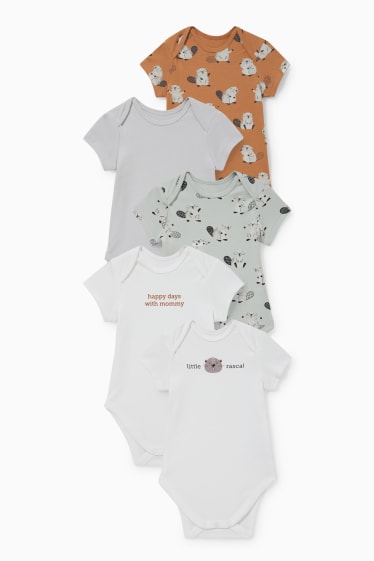 Babies - Multipack of 5 - baby bodysuit - white