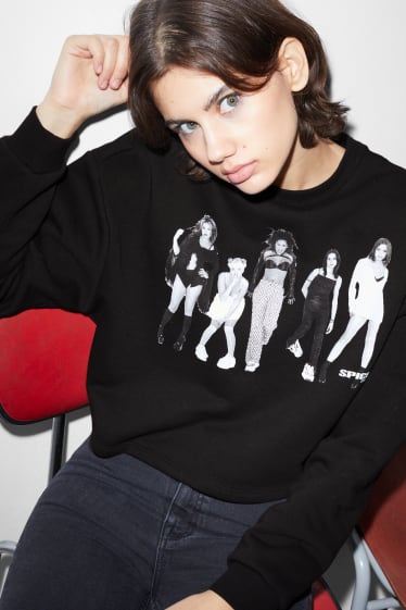 Damen - CLOCKHOUSE - Crop Sweatshirt - Spice Girls - schwarz