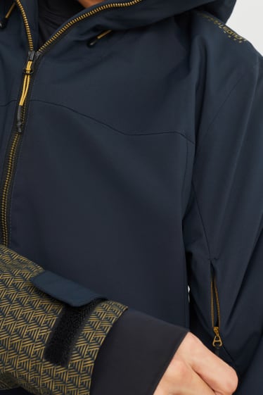 Pánské - Lyžařská bunda s kapucí - tmavomodrá