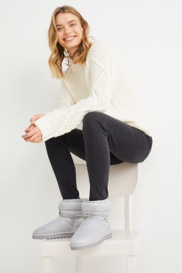 Damen - Boots - silber