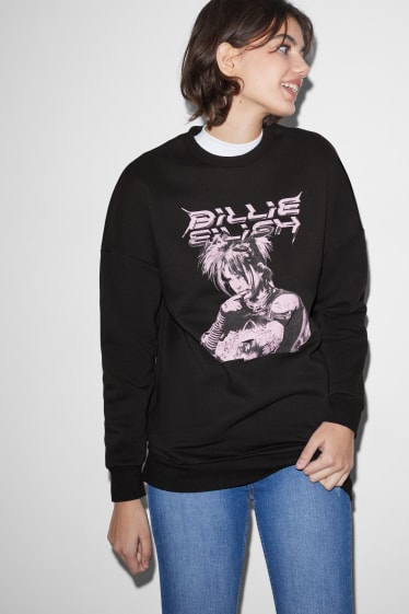 Femmes - CLOCKHOUSE - T- sweat - Billie Eilish - noir