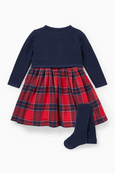 Baby Girls - Baby outfit - 3 piece - red / dark blue