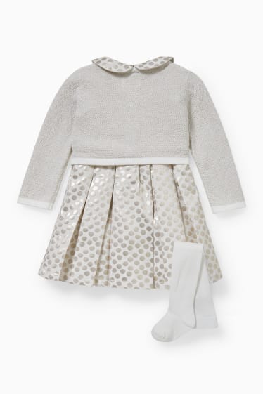 Baby Girls - Baby outfit - 3 piece - white / beige