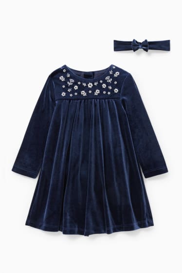 Baby Mädchen - Baby-Outfit - 2 teilig - dunkelblau