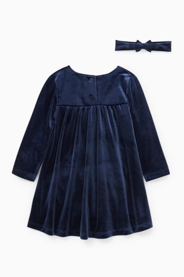 Baby Mädchen - Baby-Outfit - 2 teilig - dunkelblau