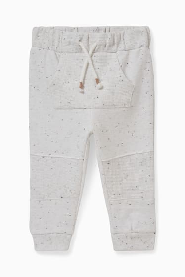 Baby: jongens - Babyjoggingbroek - crème wit
