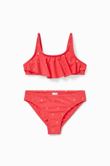 Enfants - Bikini - LYCRA® XTRA LIFE™ - 2 pièces - à motif - rouge