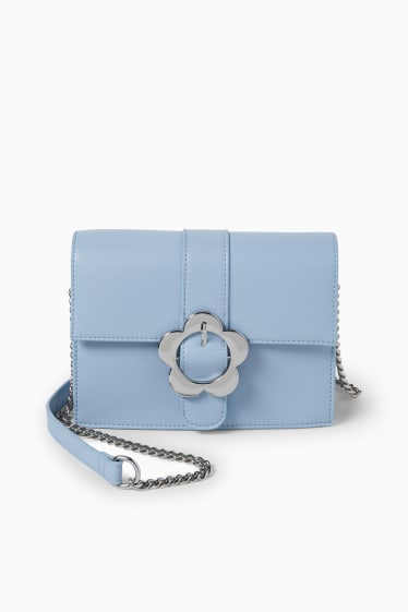 Teens & young adults - CLOCKHOUSE - small shoulder bag - faux leather - light blue