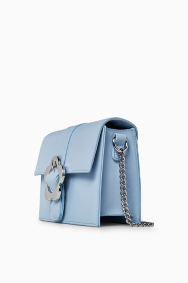 Teens & young adults - CLOCKHOUSE - small shoulder bag - faux leather - light blue