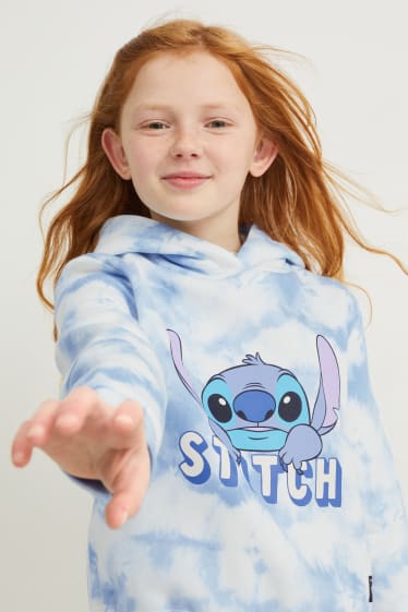 Dzieci - Lilo i Stitch - bluza z kapturem - biały / jasnoniebieski