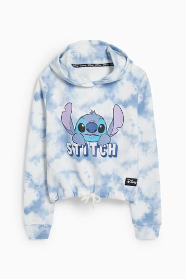 Dzieci - Lilo i Stitch - bluza z kapturem - biały / jasnoniebieski