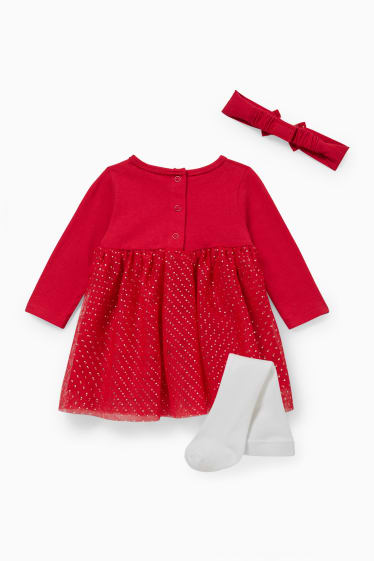 Babys - Baby-Outfit - 3 teilig - rot